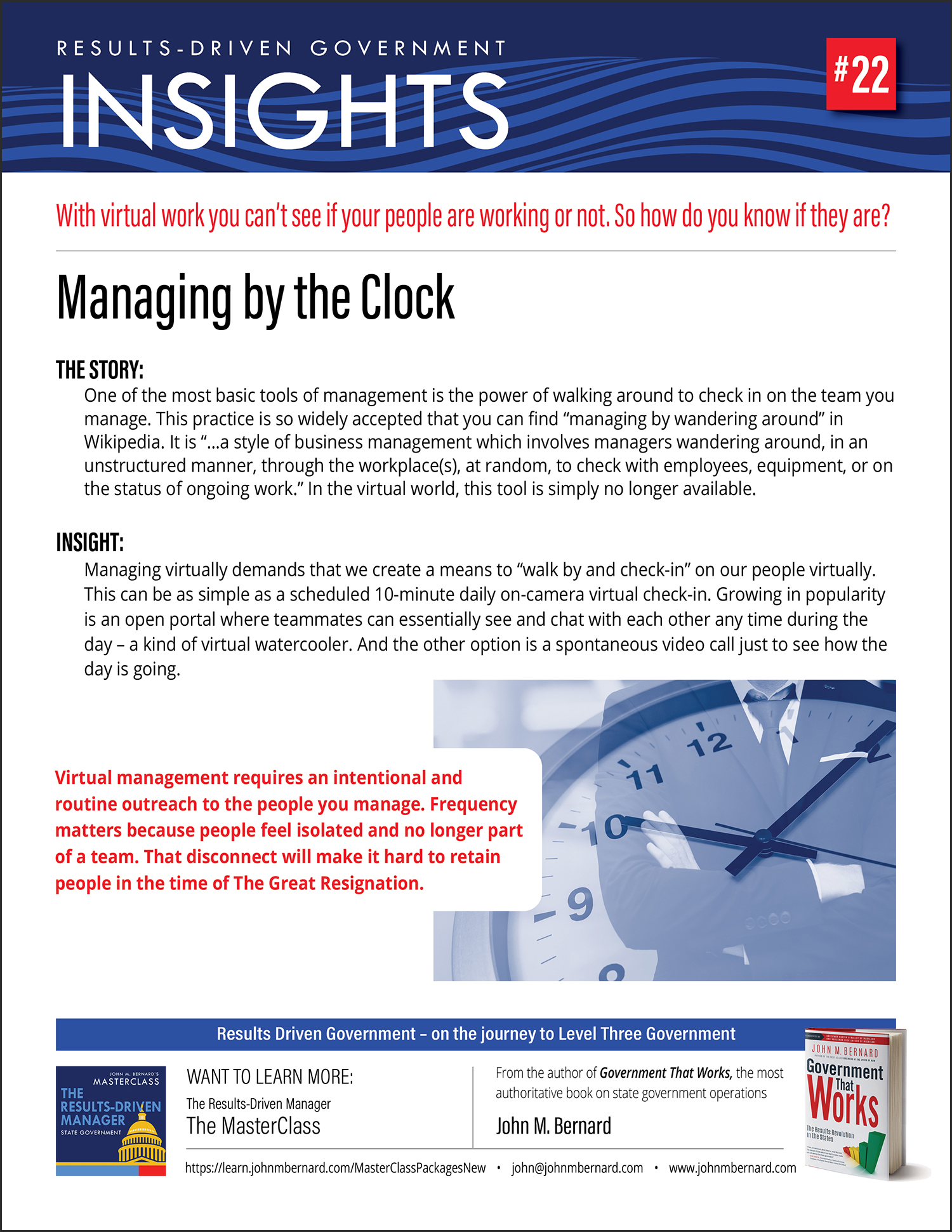 Insight #22 - Management by the clock