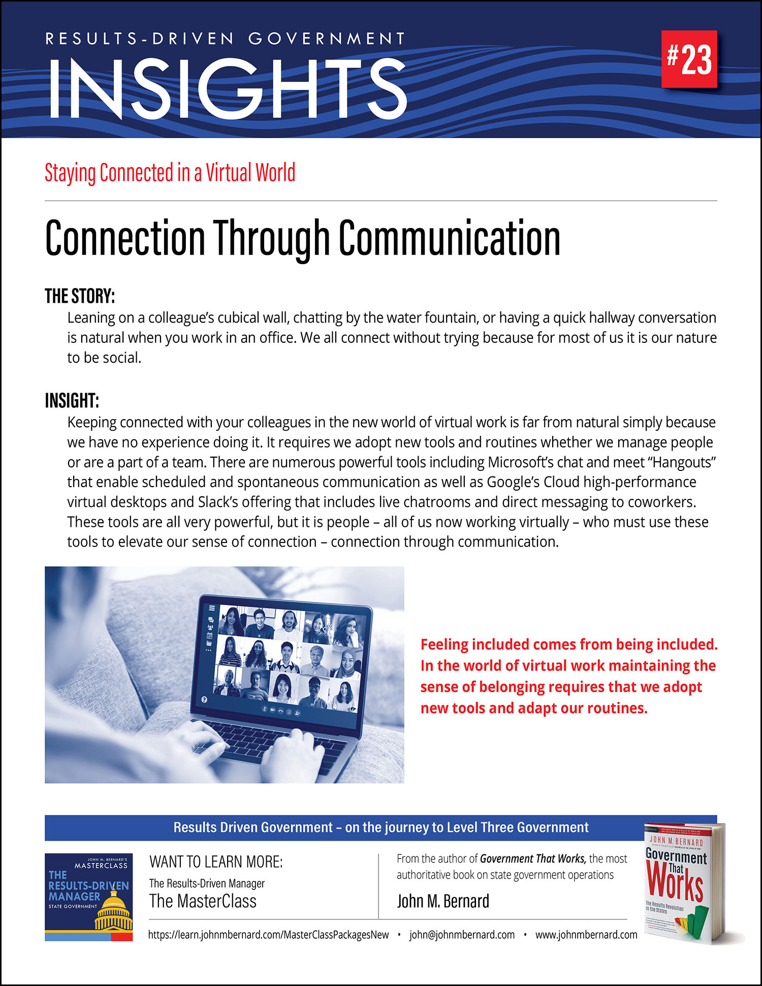 Insight #23 - Staying connected