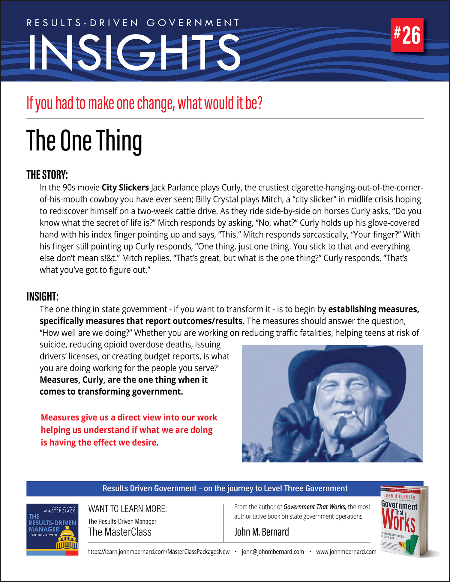 Insight #26 - The One Thing